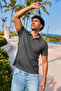 Men's Trend Polo Collar Casual Smoked T-Shirt - 5