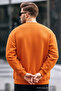 Men's Usa Print Comfort Orange Sweatshirt - 6