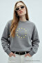 Women's Star Europe Printed Gray Sweatshirt