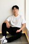 Men's Loose Black Sweatpants with Elastic Waist - 2