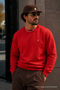 Red Loose Fit Comfortable Men's Sweatshirt - 3