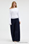 Women's Off-The-Shoulder Wide-Sleeve White Blouse - 4