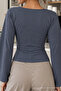 Women's Casual Smoked Blouse - 6