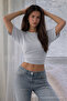 Women's Bodycon Wide Sleeve Gray Blouse - 5