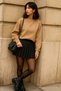 Women's Crew Neck Winter Oversized Mink Sweater - 4