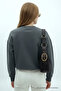 Women's Chicago Printed Smoked Loose Sweatshirt - 5