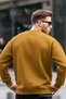 Men's Printed Oversized Mustard Sweatshirt - 6