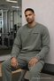 Men's Sporty Khaki Two-Piece Tracksuit Set - 5