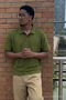 Men's Trend Casual Khaki Polo Collar T-Shirt - 4
