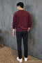 Men's Chicago Printed Casual Burgundy Sweatshirt - 5