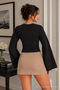 Women's Basic Wide Sleeve Crop Blouse 3-Piece - 7