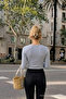 Women's Daily Trend Gray Slim Blouse - 5