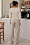 Beige Color Slim Fit Women's Basic Blouse - 3