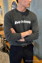 Live in Love Printed Cotton Men's Smoked Sweatshirt - 2