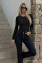 Women's Premium Casual Black Slim Blouse - 3