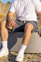Men's Cotton Casual Loose Smoked Shorts with Pockets - 6