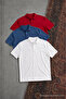 Men's Short Sleeve Loose 3-Piece Polo Collar T-Shirt