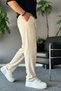 Men's Comfortable Summer Beige Loose Linen Trousers - 4