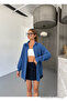 Women's Indigo Oversize Linen Ayrobin Shirt - 6