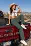 Women's Casual Summer Khaki Linen Trousers - 3