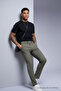 Men's High Waist Straight Leg Khaki Trousers - 6