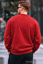 Chicago Bear Embroidered Retro City Men's Red Sweatshirt - 5