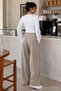 Women's Ankle-Tightening Soft White Blouse - 3