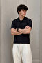 Men's Classic Black Polo Neck T-Shirt - 2