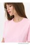 Women's Pink 100% Cotton Crew Neck Basic T-Shirt - 5
