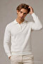 Men's Daily Comfort Acrylic White Sweater - 5