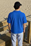 Men's Casual Comfortable Blue Polo Collar T-Shirt - 5