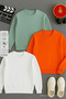 Men's Crew Neck Loose 3-Piece Sweatshirt