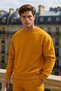Men's Crew Neck Oversize Mustard Sweater - 5