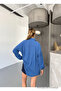Women's Indigo Oversize Linen Ayrobin Shirt - 7
