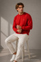 Reglan Casual Winter Red Men's Sweatshirt - 5