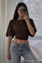 Women's Fitted Wide Sleeve Coffee Blouse - 2