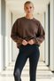 Women's Crew Neck Oversized 3-Piece Sweatshirt - 3