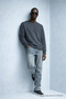 Men's Embroidered Shiny Smoked Sweatshirt - 4