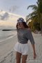 Women's Cotton Summer Basic Smoked Blouse