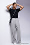 Men's Wide-Leg Loose Gray Baggy Pants - 4
