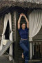 Women's Premium Slim Fit Navy Blue Crop T-Shirt - 3