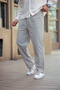 Men's 3-Piece Loose Linen Trousers with Elastic Waist - 3