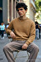 Men's Medium Soft Caramel Sweatshirt - 4