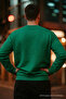 Men's Live İn Love Printed Green Sweatshirt - 6