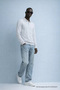 Men's Trend Casual White Knitwear Sweater - 4