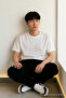 Men's Loose Black Sweatpants with Elastic Waist - 4