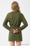 Women's Beach Wear Comfortable Belted Khaki Kimono - 6