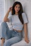 Kadın Bisiklet Yaka Basic 3 Lü Crop Bluz - 7