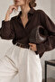 Women's Mini Clutch Braided Handbag Brown - 2