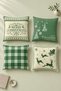 4-Piece Double-Sided Digital Printed Green Christmas New Year Pillow Case Throw Pillow Case – Zippered 43X43 - 3